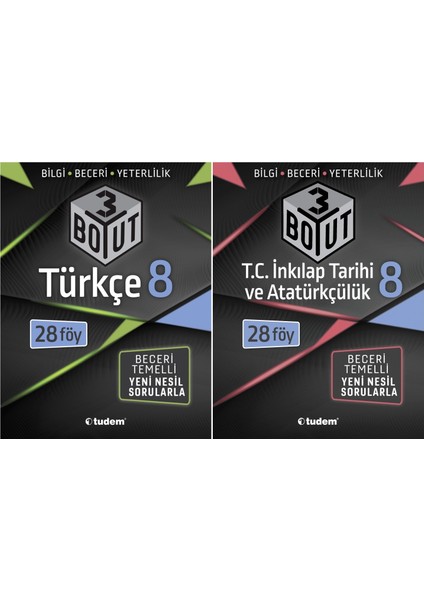 8. Sınıf Türkçe + İnkılap Tarihi 3 Boyut Seti 2 Kitap 2023