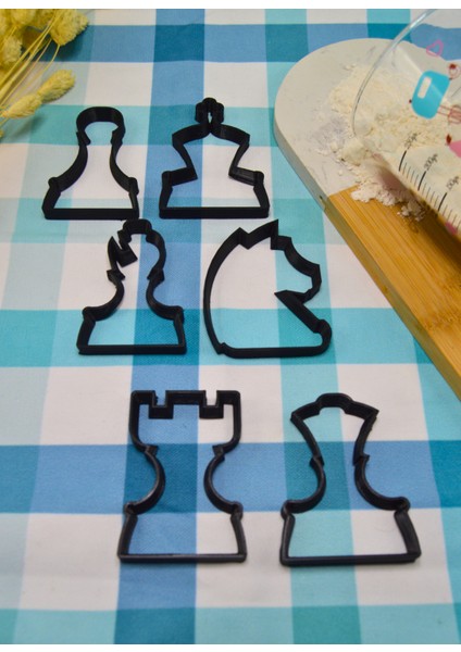 Satranç Konseptli 6'lı Kurabiye Kalıbı Kurabiye Kalıbı fiyatları