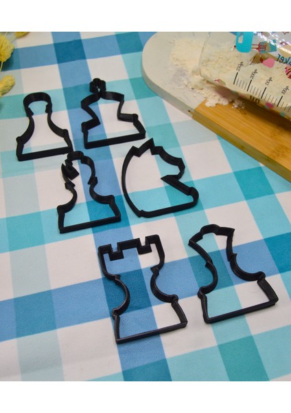 Satranç Konseptli 6'lı Kurabiye Kalıbı Kurabiye Kalıbı modelleri