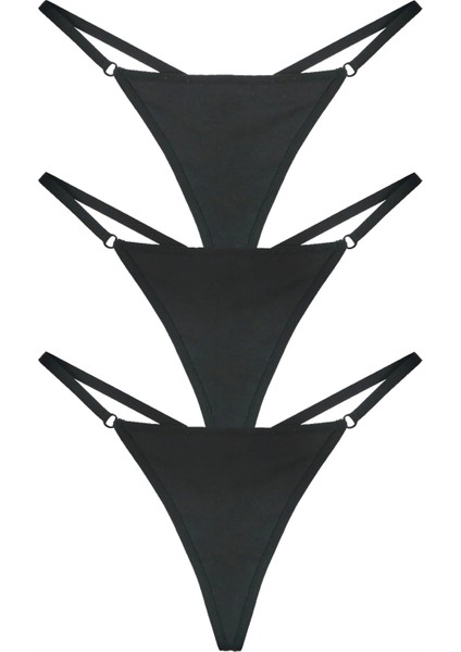 Essential String 3'lü Paket Koton String Külot