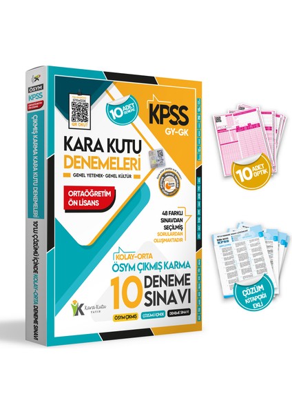 2024 KPSS Genel Yetenek Genel Kültür Ön Lisans ÖSYM Tüm Arşiv Seçme Kolay-Orta Çıkmış Karma Karakutu Çözümü Içinde 10LU Deneme
