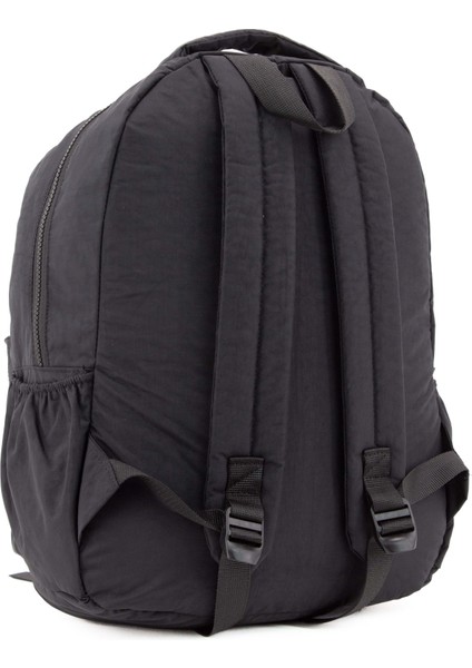 Unisex Siyah 01102-SET Krinkıl Kumaş Kalemlikli Su Geçirmez Çok Gözlü Okul Sırt Çantası fırsatları