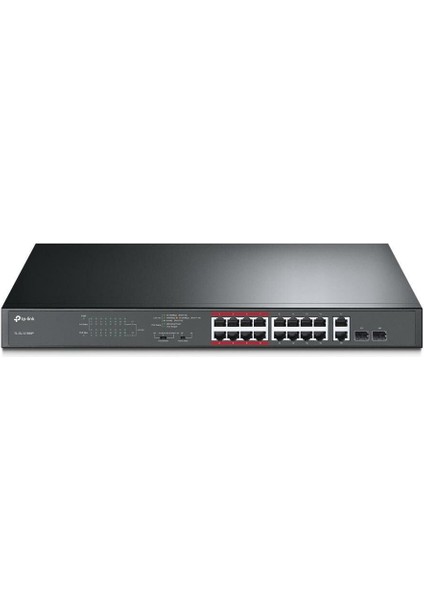 TL-SG1218MPE 16 Port 10/100/1000 Poe+ Switch 2 Port Sfp Çelik Kasa Rack Mount
