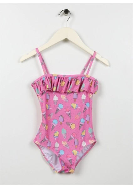 Glace Swimsuit Pembe Çocuk Mayo