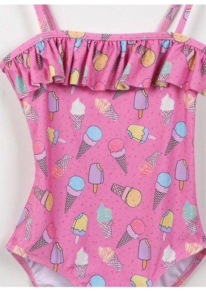 Glace Swimsuit Pembe Çocuk Mayo