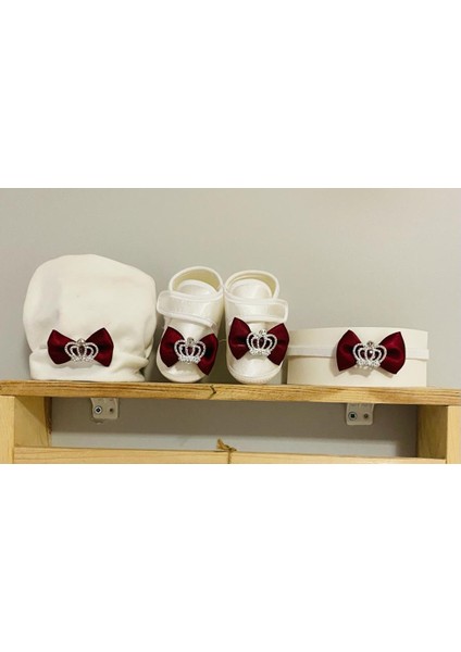 Asya Anne&bebek Ayakkabı-Yeni Doğan Şapka-Saç Bantlı 3lü Set