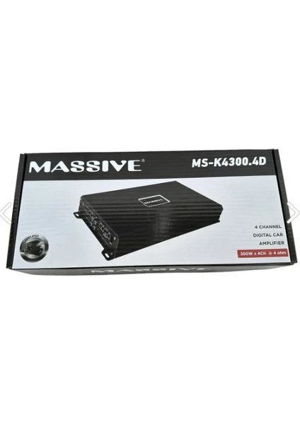 MS-K4300.4D 4X300W Rms Profesyonel Oto Amfi