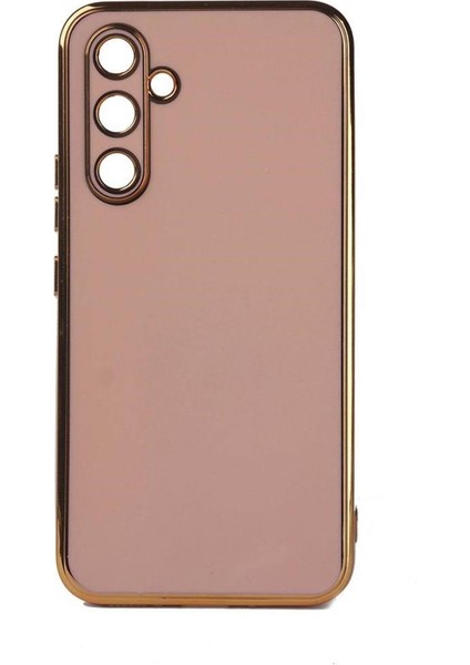 Galaxy M14 Kılıf Kamera Korumalı Altın Kenar Tasarım Silikon