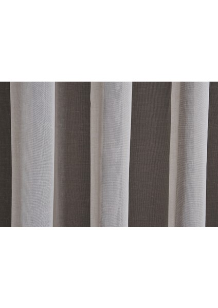 Salon ve Oturma Odalası Perdesi Gerçek Keten Dokuma Tül 1/3 Sık Pileli Yeni Sezon fiyatları