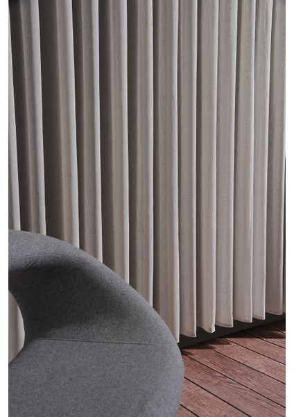 Salon ve Oturma Odalası Perdesi Gerçek Keten Dokuma Tül 1/3 Sık Pileli Yeni Sezon modelleri