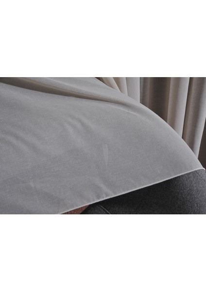 Salon ve Oturma Odalası Perdesi Gerçek Keten Dokuma Tül 1/3 Sık Pileli Yeni Sezon fırsatları