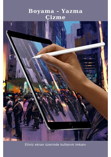 Ipad Air 10.9 Inç Uyumlu Kablosuz Şarj Olabilen A2588 - A2589 - A2591 Palm Rejection Kalem