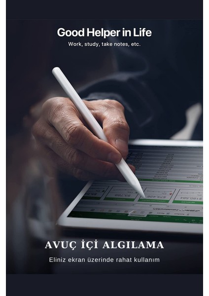 Ipad Pro 11 Inç M2 Çip Uyumlu Kablosuz Şarj Olabilen Palm Rejection ve Tilt Özellikli Stylus Pen fırsatları