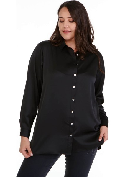 Saten Uzun Kollu Gömlek