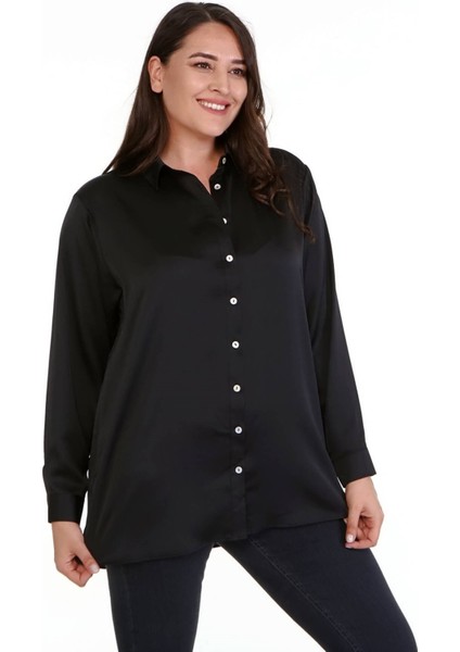 Saten Uzun Kollu Gömlek