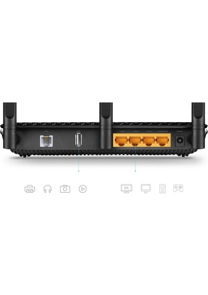 Archer VR600 300MBPS 4xport Giga +1xusb2.0 3 Anten 2.4 - 5 Ghz 3g/4g Vdsl2/adsl2+ Modem Router
