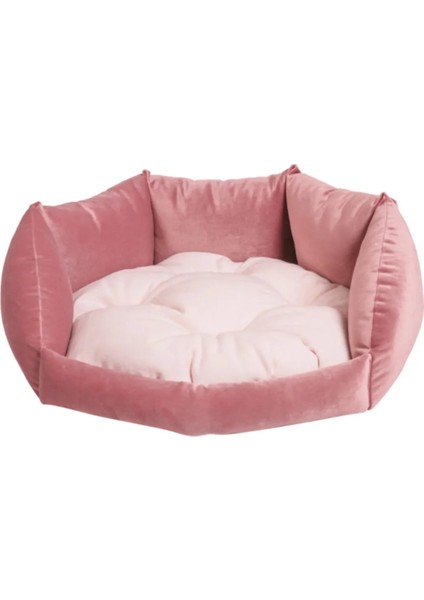 Pembe Milano Model Yıkanır Fermuarlı Kedi ve Köpek Yatağı Üst Kalite & Astarlı & Ayrı Minderli