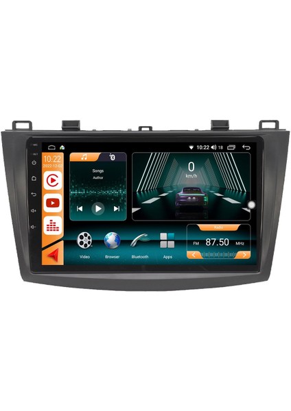 Mazda 3 Android 12 Multimedya Carplay 8gb Ram + 128GB HDD Navigasyon Ekran