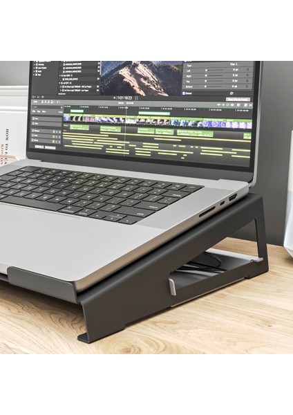 Lmz Design Dizüstü Bilgisayar Desteği Laptop Sehpası Alt Çekmeceli Şarj Cihazı Mouse Depolama Notebook Standı