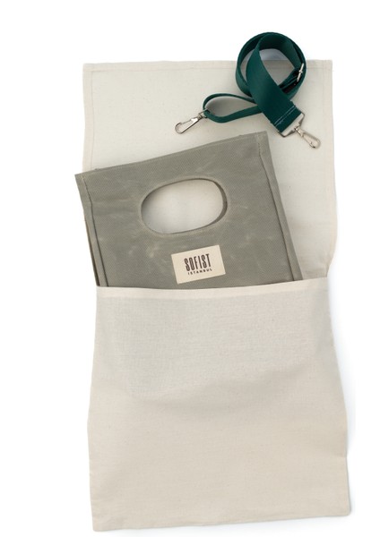 Mineur Waxed Canvas Tote Bag Ayarlanabilir Askılı Mumlu Kanvas Kadın El ve Omuz Çantası