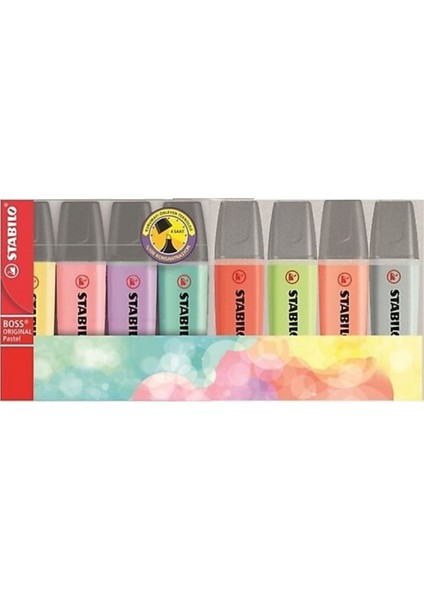 Boss Pastel Renkler Fosforlu Kalem 8'li modelleri