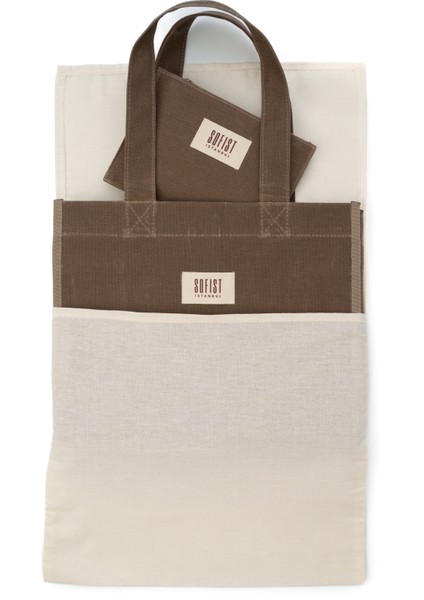 Moyen Waxed Canvas Tote Bag Mumlu Kanvas Kadın Omuz Çantası