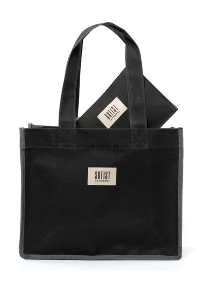 Moyen Waxed Canvas Tote Bag Mumlu Kanvas Kadın Omuz Çantası