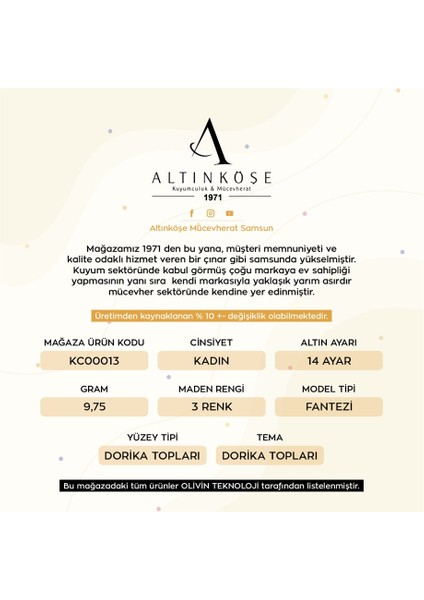 Dorika Kelepçe 14 Ayar fırsatları