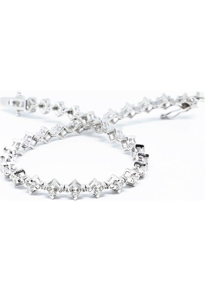 Çapraz Su Yolu Pırlanta Bileklik