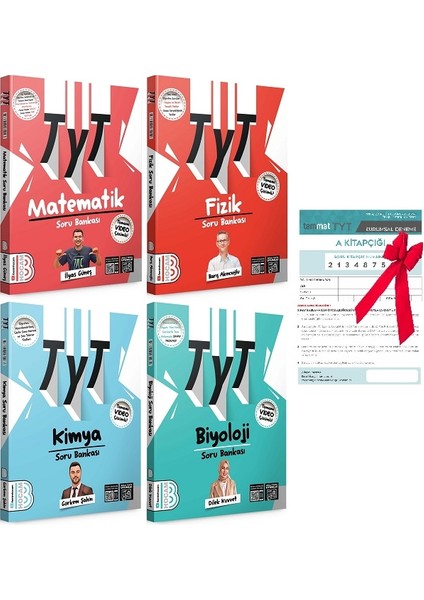 2025 TYT Matematik - Fizik - Kimya - Biyoloji Tamamı Çözümlü Soru Bankası + Tammat TYT Deneme