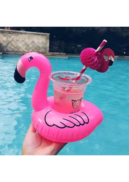 Flamingo Şişme Havuz Deniz Bardak Tutucu Float Bar