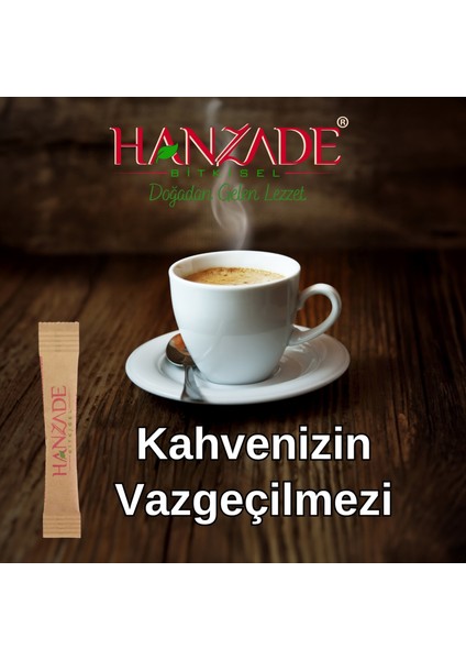 Hanzade Bitkisel Stick Kahverengi Esmer Şeker 1000 Sticks 3gr x 1000 Adet