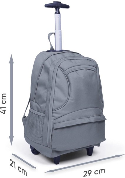 Unisex Çok Gözlü Çekçekli Dört Bölmeli Usb'li Tekerlekli Okul Çantası Mor 23252 indirimleri