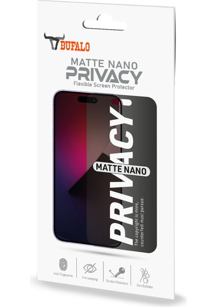 General Mobile Gm 23 Hayalet Privacy Flexiglass Mat Nano Ekran Koruyucu