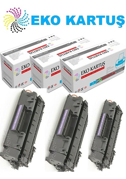 Eko Kartuş Hp 505A 280A ) Ekonomik Avantajlı 3’lü Paket Muadil Toner