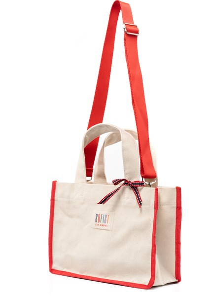 Balat Kanvas Tote Bag Ayarlanabilir Askılı Kadın El ve Omuz Çantası