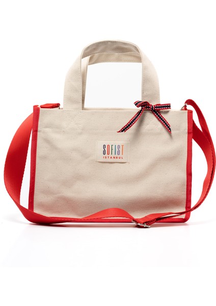 Balat Kanvas Tote Bag Ayarlanabilir Askılı Kadın El ve Omuz Çantası