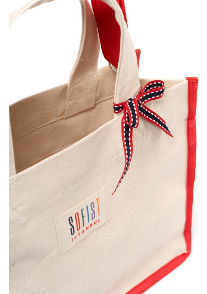 Balat Kanvas Tote Bag Ayarlanabilir Askılı Kadın El ve Omuz Çantası