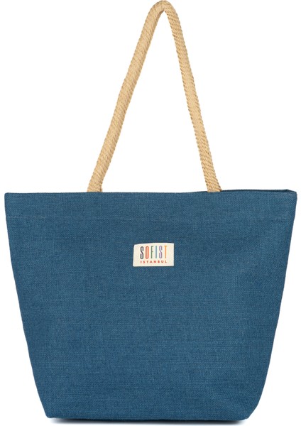 Natural Jute Beach Bag Doğal Örgü Halat Saplı Astarlı Jüt Kadın Plaj Çantası fiyatları