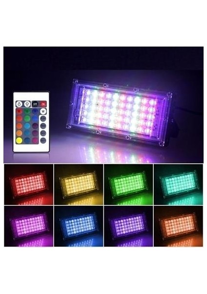 Kumandalı LED Işık Dış Cephe Aydınlatması Çok Renkli Rgb Led Panel Işık Parti Led Aydınlatma