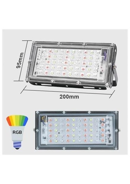 Kumandalı LED Işık Dış Cephe Aydınlatması Çok Renkli Rgb Led Panel Işık Parti Led Aydınlatma