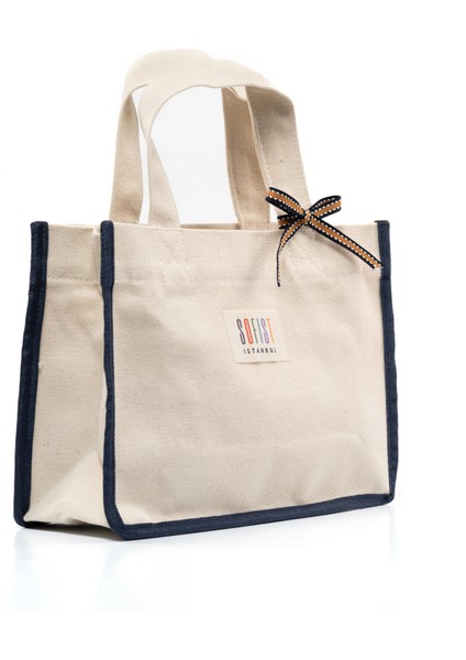 Balat Kanvas Tote Bag Ayarlanabilir Askılı Kadın El ve Omuz Çantası