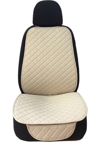 Seat Araçlar Için Üniversal 2 Li Araba Koltuk Minderi 2 Parça Ön Koltuk Bej Deri Bej Desen fiyatları