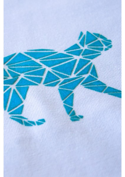 kedi Desenli Flok Baskılı %100 Pamuk Unisex Bisiklet Yaka Kısa Kollu Tişört modelleri