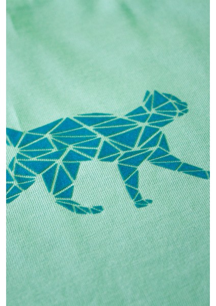 kedi Desenli Flok Baskılı %100 Pamuk Unisex Bisiklet Yaka Kısa Kollu Tişört modelleri