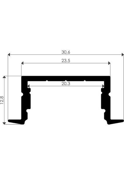 Mutfak Dolabı ve Tezgah Altı Sıva Altı Alçıpan Gömme Tek Sıra LED Şerit Profil Aydınlatma modelleri
