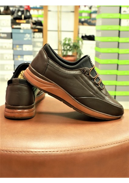 1680 Hakiki Deri Anatomik Tabanlı Erkek Günlük Ayakkabı - NKT01680-KAHVERENGI-38 modelleri