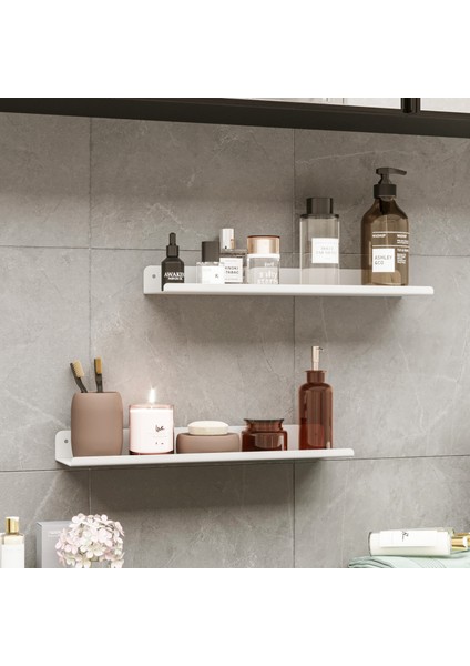 Lmz Design Mutfak Rafı 2'li Set Lüks Modern Metal Baharatlık Rafı Banyo Düzenleyici Organizer Tuzluk Askılık