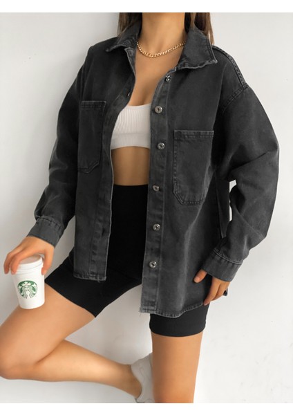 Kadın Oversize Denim Gömlek Ceket fiyatları