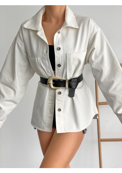 Kadın Oversize Denim Gömlek Ceket indirimleri